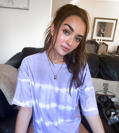Oversized-футболка с принтом тай-дай ASOS DESIGN Petite-Фиолетовый