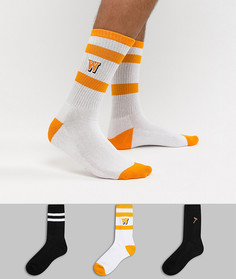 Комплект из 3 пар носков с вышивкой New Look-Мульти