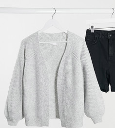 Кардиган свободного кроя ASOS DESIGN Petite-Серый