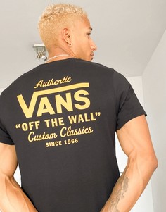 Золотисто-черная футболка Vans-Черный