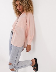 Розовая рубашка Topshop-Розовый