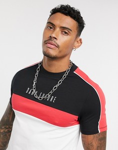 Узкая футболка в стиле колор блок ASOS DESIGN Dark Future-Белый