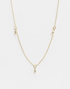 Позолоченное ожерелье-цепочка с подвеской Saint Lola-Золотой