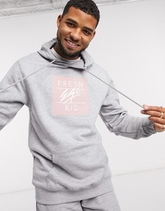 Худи с логотипом Fresh Ego Kid-Серый