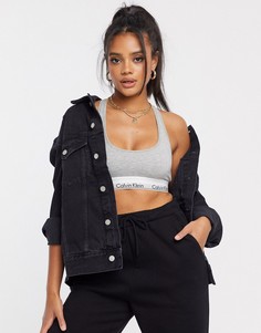 Черная джинсовая oversized-куртка Calvin Klein-Черный