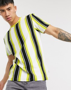 Футболка в вертикальную полоску Only & Sons-Желтый