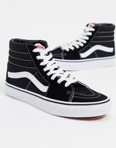 Черно-белые кроссовки Vans SK8-Hi-Черный