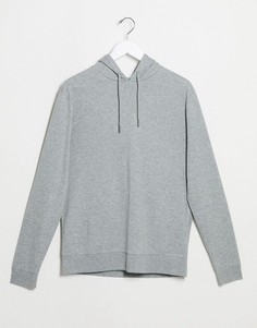 Легкий серый меланжевый худи ASOS DESIGN