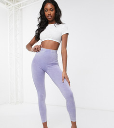 Леггинсы с эффектом кислотной стирки ASOS DESIGN Tall-Фиолетовый