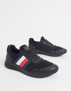 Черные сетчатые кроссовки с полосами Tommy Hilfiger-Черный