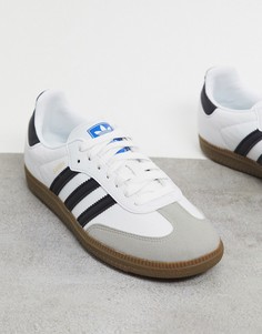 Белые кроссовки adidas Originals Vegan Samba-Белый