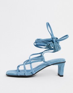 Голубые туфли на каблуке Vero Moda-Синий