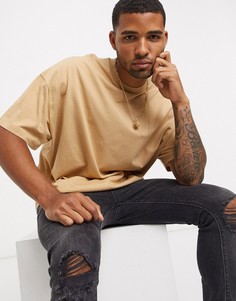Oversized-футболка ASOS DESIGN-Светло-коричневый