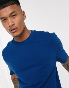 Темно-синяя свободная футболка из органического хлопка ASOS DESIGN-Темно-синий