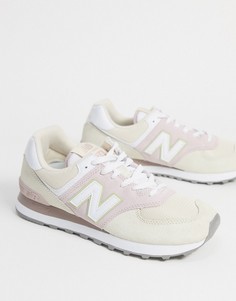 Розовые кроссовки New Balance 574-Розовый