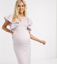 Эксклюзивное платье миди ASOS DESIGN Maternity-Розовый