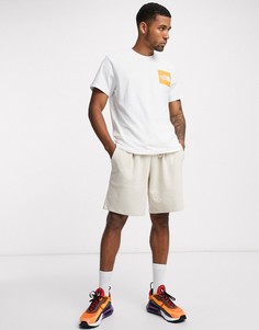 Белая/оранжевая футболка The North Face Fine-Белый