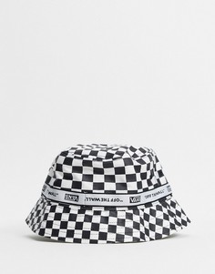 Черная панама в клетку Vans Wave Rider-Черный