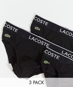 Набор из 3 черных трусов Lacoste-Черный
