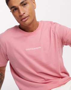 Футболка классического кроя с принтом "NY" Calvin Klein Jeans-Черный