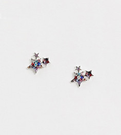 Серебряные серьги с разноцветными кристаллами Kingsley Ryan-Серебряный