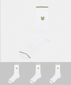 Набор из 3 пар белых носков Lyle & Scott-Белый