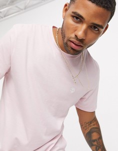 Светло-розовая футболка глубокой окраски Timberland-Фиолетовый