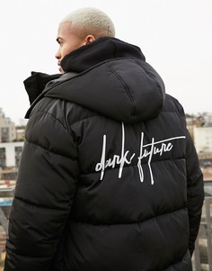 Черный экологичный пуховик ASOS DESIGN Dark Future