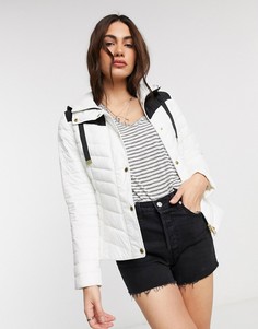 Белая стеганая куртка узкого кроя Barbour International-Белый