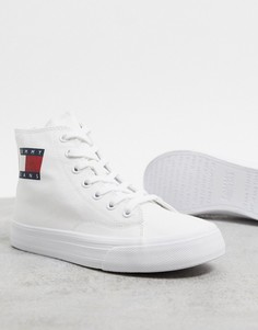 Белые кроссовки на шнуровке Tommy Jeans-Белый