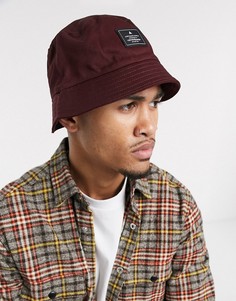 Бордовая панама с фирменной нашивкой ASOS DESIGN Unrivalled Supply-Красный