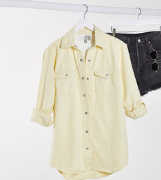 Джинсовая рубашка ванильного цвета от комплекта Missguided Tall-Кремовый
