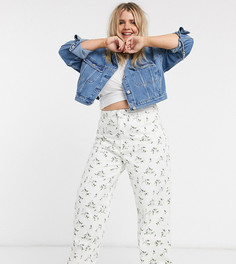 Свободные джинсы с цветочным принтом в винтажном стиле ASOS DESIGN Curve-Мульти