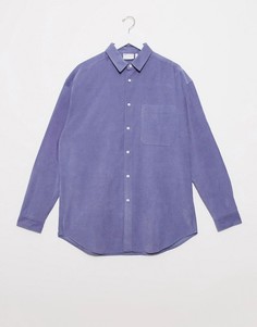 Лавандовая вельветовая oversized-рубашка ASOS DESIGN-Фиолетовый