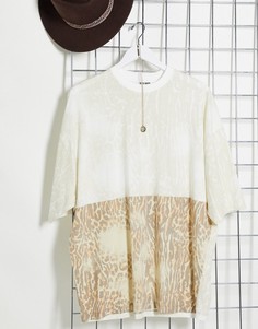 Длинная oversized-футболка из органического хлопка ASOS DESIGN-Коричневый
