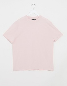 Розовая свободная футболка из органического хлопка ASOS DESIGN-Розовый