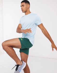 Голубая футболка из быстросохнущего материала ASOS 4505-Синий