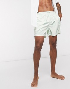 Мятно-зеленые шорты для плавания ASOS DESIGN-Зеленый
