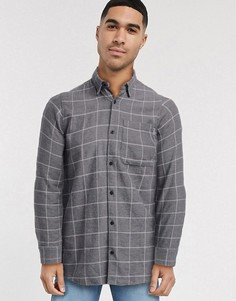 Рубашка в клетку с карманом Jack & Jones-Серый
