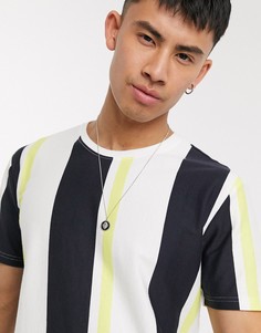 Белая футболка в вертикальную полоску Only & Sons-Белый