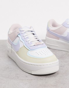 Кроссовки пастельного оттенка Nike Air Force 1 Shadow-Мульти