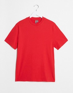 Красная футболка из органического хлопка ASOS DESIGN-Красный