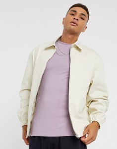Светло-бежевая oversize-куртка Харрингтон ASOS DESIGN-Бежевый