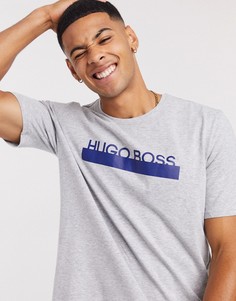 Серая футболка с логотипом BOSS bodywear-Серый