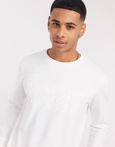 Белый свитшот с тисненым логотипом BOSS Вodywear