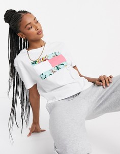 Белая футболка с принтом флага Tommy Jeans-Белый