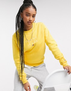 Желтый свитшот с логотипом Tommy Jeans