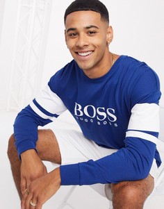 Темно-синий свитшот с логотипом BOSS Вodywear