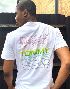 Белая футболка с принтом логотипа Tommy Jeans-Белый