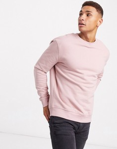Светло-розовый свитшот свободного кроя New Look